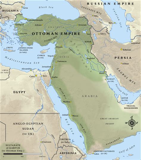 Ottoman Empire Map 1900