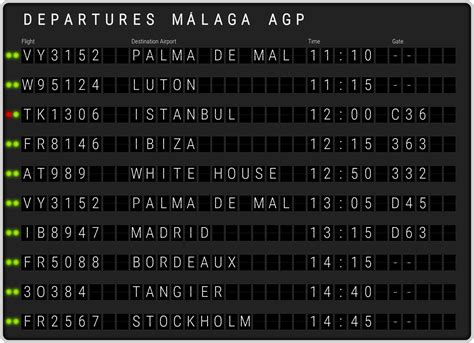 Málaga Airport Departures [AGP] Flight Schedules & departure