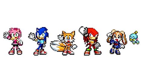 Pixel art of the Sonic Advance series gang with the Tokyo Olympic Games outfits! (Pixel art by ...