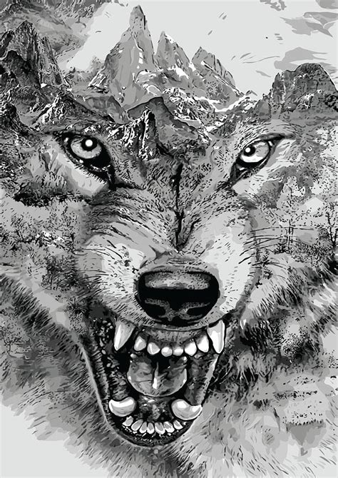 Angry Wolf Digital Art by Idealist Art - Fine Art America