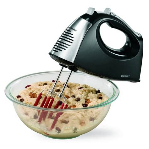 Hamilton Beach Softscrape 6-Speed Electric Hand Mixer with Storage Case, Black - Walmart.com ...