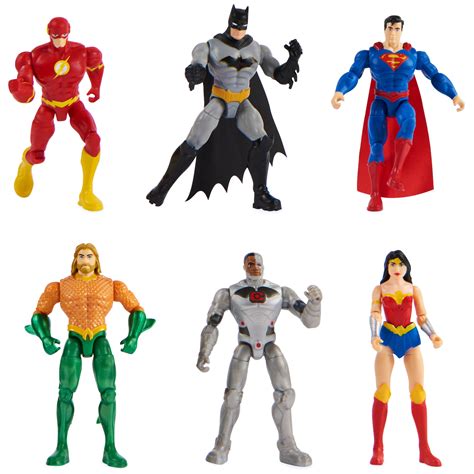 DC Comics, Justice League 4-Inch Action Figures 6-Pack - Walmart.com