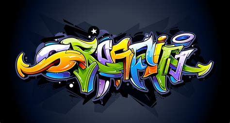 Bright graffiti lettering 286506 Vector Art at Vecteezy