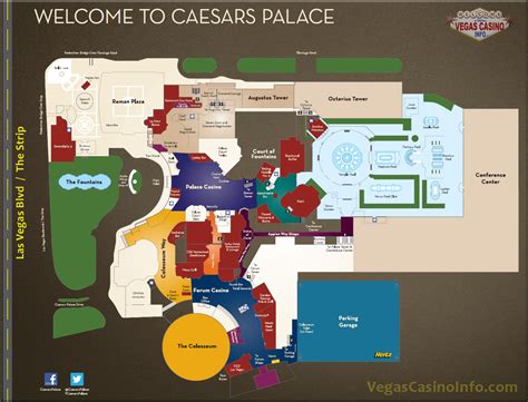 Caesars Property map - Casino and Hotel layout