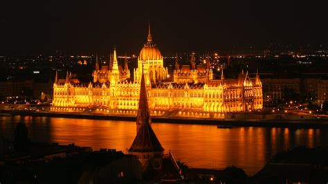 Hungarian Parliament Building View during Night · Free Stock Photo