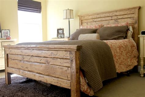 King Reclaimed Wood Headboard and Footbaord