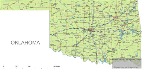 Printable Map Of Oklahoma Counties