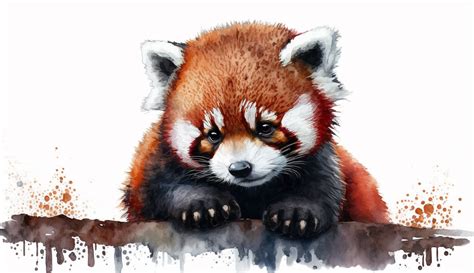 Watercolor Red Panda Art 3 Graphic by 1xMerch · Creative Fabrica