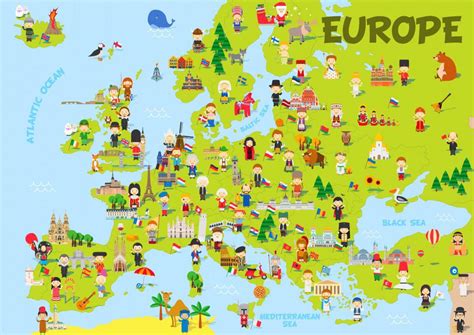 Puzzle Europa kort, 200 Stykker | PuzzleMania.dk