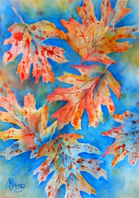 Leaves Watercolor Autumn Fall Watercolor Autumn Art Leaf