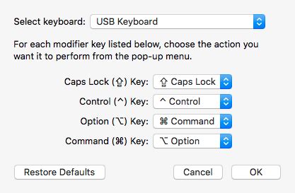 macos - Modifier keys... don't show the "Select keyboard" option - Ask ...