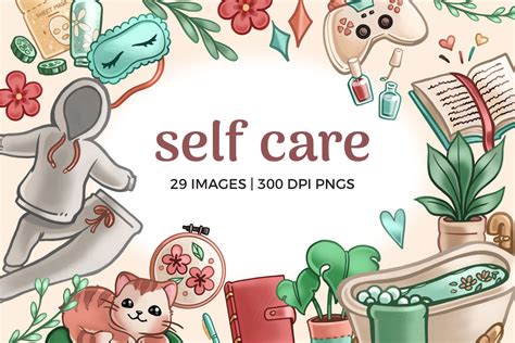 Self Care Clipart Graphic by theclipatelier · Creative Fabrica