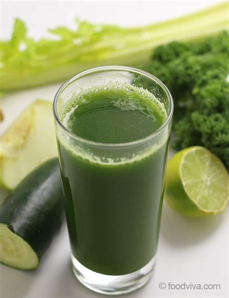 Green Vegetable Juice Recipe - Healthy Low Calorie Veggie Juice