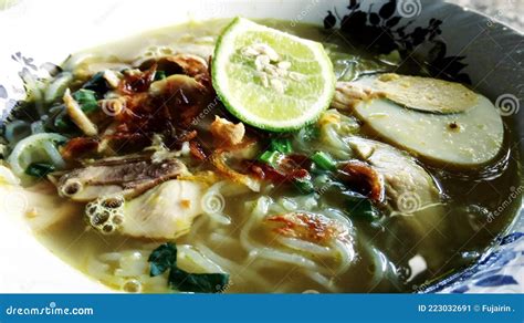 Soto Traditional Indonesian Food Stock Image - Image of seafood ...