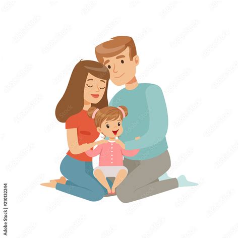 Parent Hugging Child Clipart Image