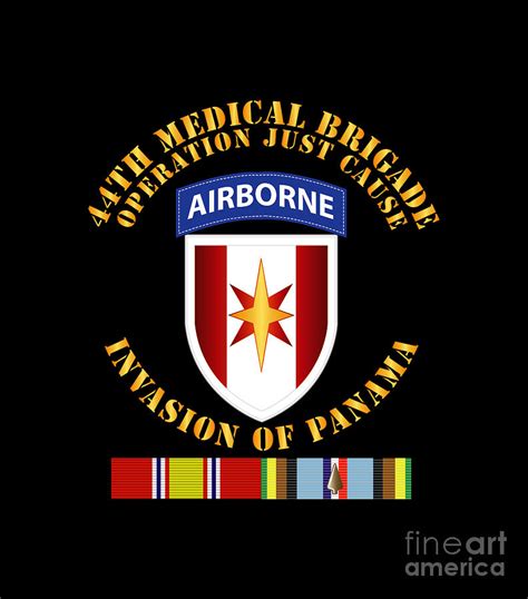 Army - Just Cause - 44th Med Bde Operation Just Cause Panama w Svc Ribbons Digital Art by Tom ...