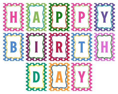 Printable Birthday Banner Template