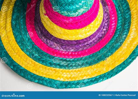 Traditional Mexican Hat with Colors Stock Image - Image of stetson ...