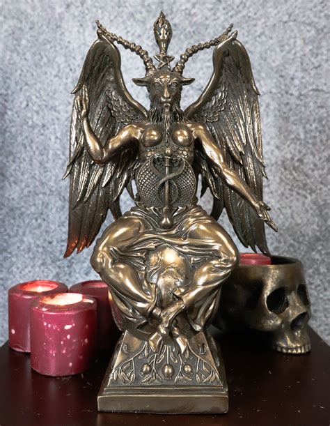 Ebros Gift 15" Height Large Baphomet On Globe Statue Sabbatic Goat ...