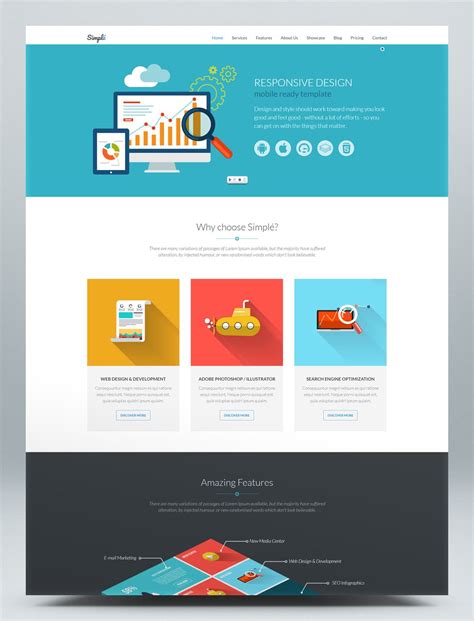 Responsive Landing Page HTML Website Template | Landing page html, Landing page, Page template