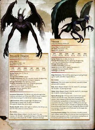 D&D 5e Shadow Demon - Dungeons and Dragons classes