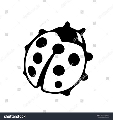 Ladybug Silhouette Isolated Stock Vector (Royalty Free) 1287698305 ...