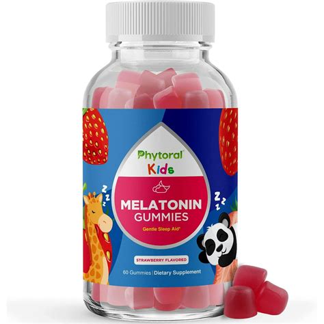 Kids Melatonin 1mg Gummy Vitamins - Pure Melatonin Gummies for Kids Sleep Aid and Insomnia ...