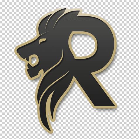 Descarga gratis | Negro y oro r con ilustraciones de león, fotografía de escritorio con logotipo ...