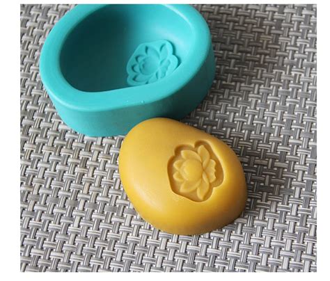 Silicon Soap Mold flower moulds Oval Lotus DIY Craft Handmade Silicone ...