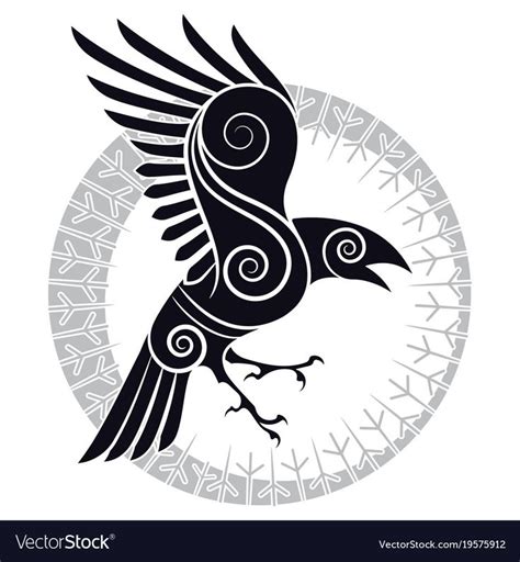 Image result for celtic raven graphic design | Crow spirit animal, Viking symbols, Nordic tattoo