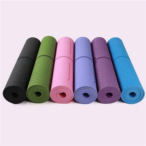 6MM TPE Non slip Yoga Mats Indoor Fitness Pilates Mat Gym Exercise Body Building Training Thick ...