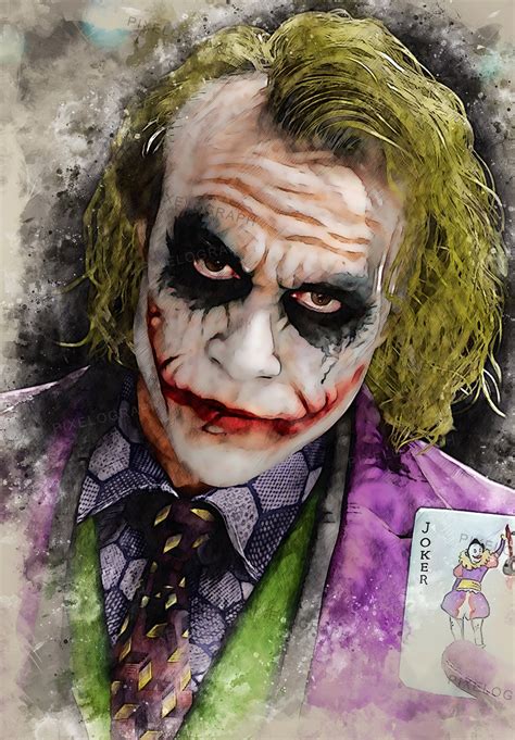 Joker, Heath Ledger - Etsy