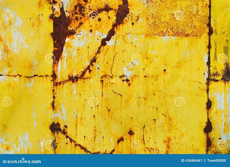 Yellow Painted Metal With Rust Texture Royalty-Free Stock Photo | CartoonDealer.com #43686441