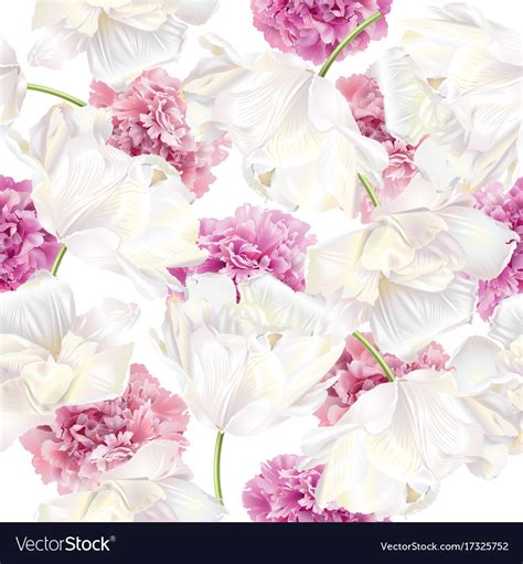 Peony tulip pattern Royalty Free Vector Image - VectorStock