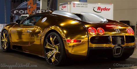 Bugatti Veyron Gold - amazing photo gallery, some information and specifications, as well as ...