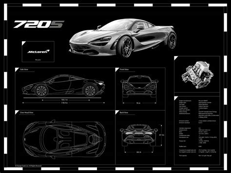 Engraved Car Blueprint on Sale at Garage Goals Official | Custom Car Art