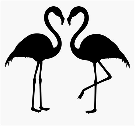 Flamingo Couple, Silhouette, Flamingos, Love, Bird - Svg Free Flamingo Svg, HD Png Download ...