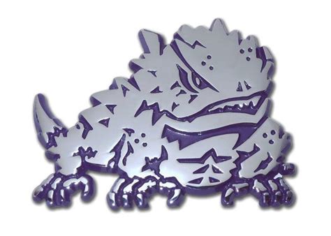 Texas Christian University Horned Frog Chrome with Purple Car Emblem - I AmEricas Flags