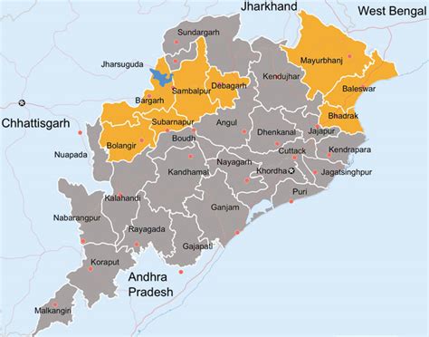 Odisha Map - Patra Tours and Travels