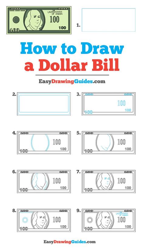 How to Draw a Dollar Bill - Really Easy Drawing Tutorial | Drawing tutorial easy, Drawing ...