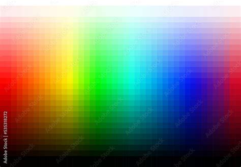 Colorful Color Picker RGB CMYK Background Vector Illustration in Square Pattern Stock Vector ...