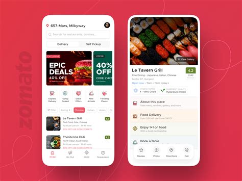 Zomato app by vijay verma for Zomato on Dribbble