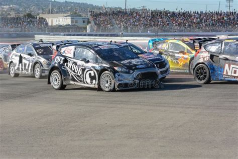 Drivers Battle for Position during the Red Bull Global Rallycross Editorial Stock Photo - Image ...