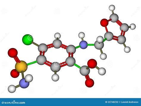 Furosemide Molecular Structure Stock Illustration - Image: 22748232