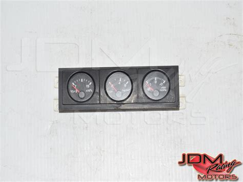 OEM Used JDM Nissan R32 GTR Interior Oil Temp, Boost & Voltage Meter Gauge