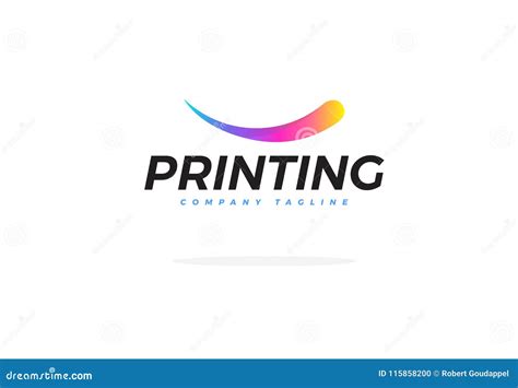 Colorful Logo for Printing Company Vector Stock Vector - Illustration of color, check: 115858200