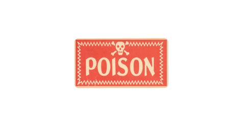 Vintage Poison Sticker Label Warning Notice | Zazzle