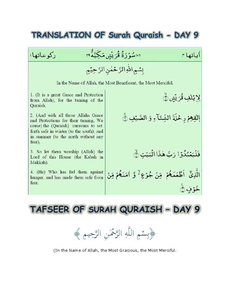 Tafsir of Surah Quraish - 9 | Monotheistic Religions | Abrahamic Religions