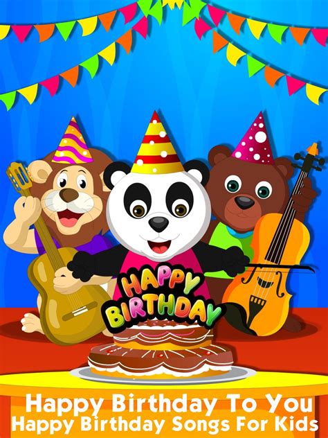 Happy Birthday Song For Kids - Printable Birthday Cards