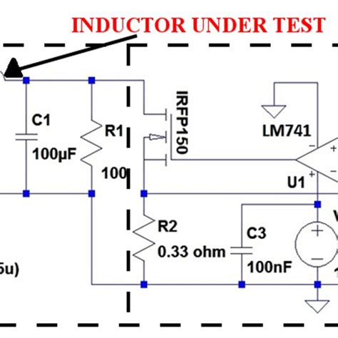 Schematic of the electronic circuit of the test board. | Download Scientific Diagram